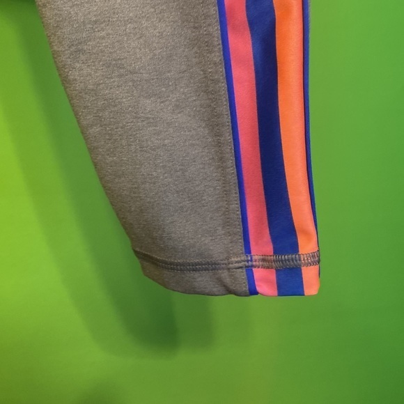 ladies GapFit Grey Legging Size small Striped blue orange pink leg pocket string - Picture 6 of 9
